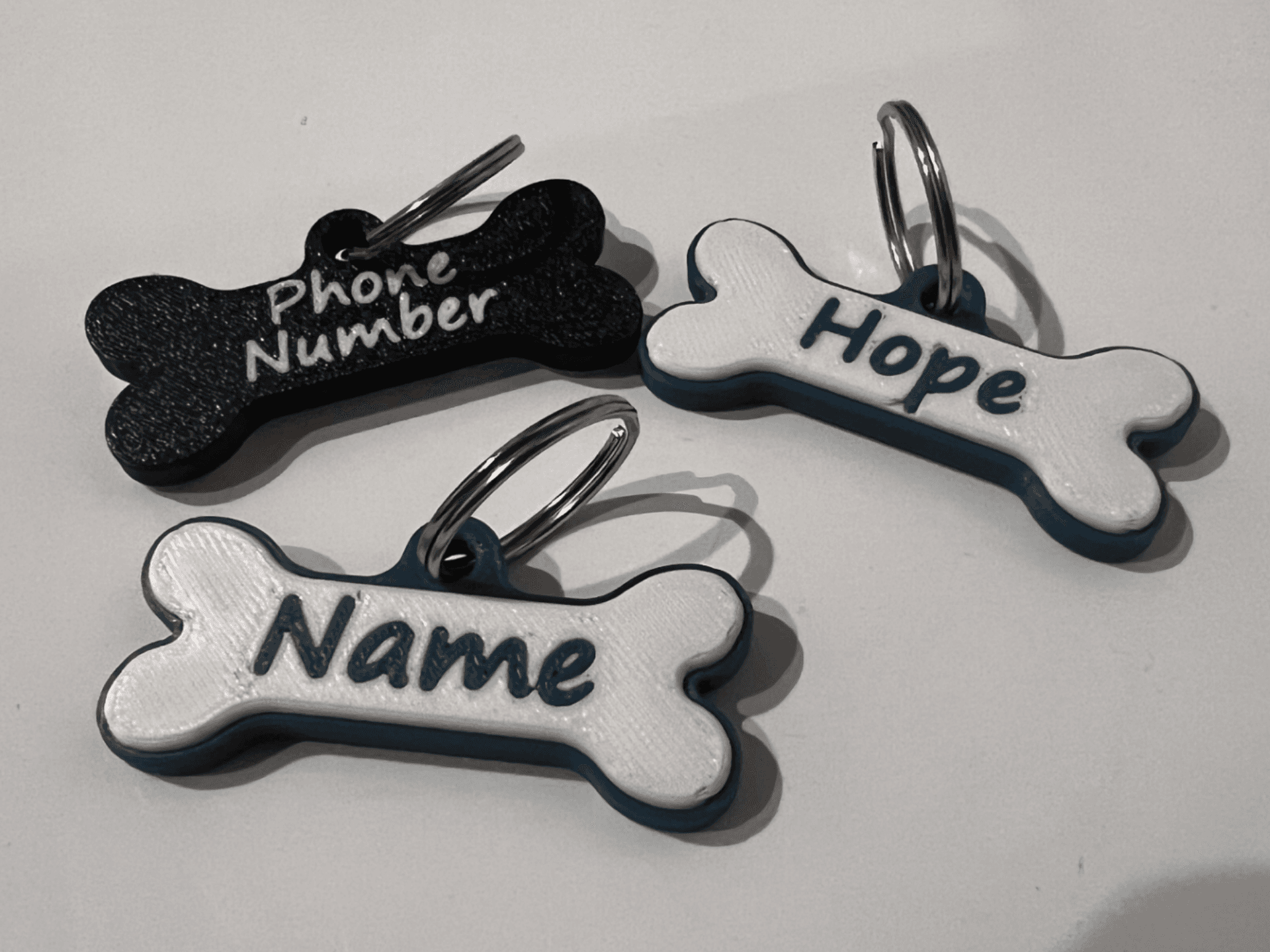 Brelok dla pieska imię + nr telefonu